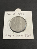 100 LIRE 1963 MINERVA - ERRORE DI CONIAZIONE: ASSE RUOTATO 340°