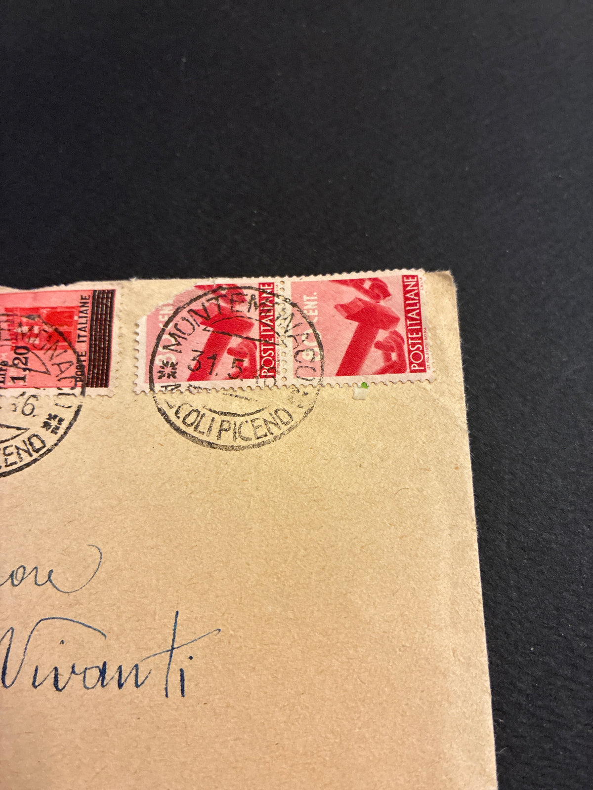 Busta Storia Postale Re Di Maggio Umberto II Timbro Montemonaco Ascoli Piceno 31 Maggio 1946 Affrancatura Quadrupla Mista Monumenti Distrutti Sbarrati E Democratica Tariffa 4 Lire Per Sondalo Da Collezione