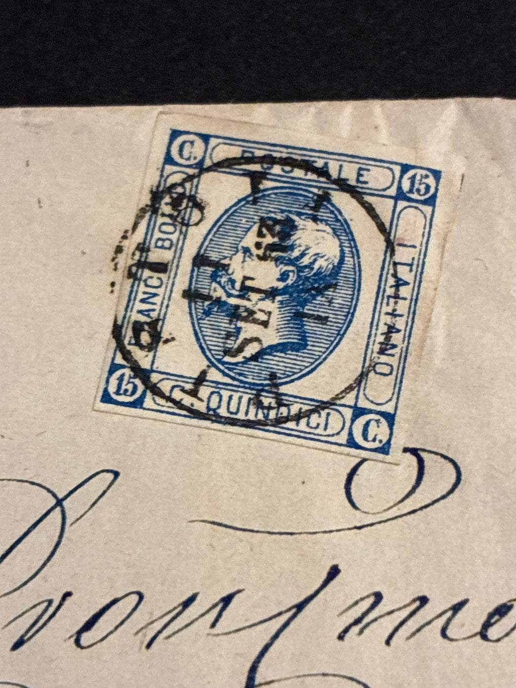 1863 - Lettera da Pistoia a Firenze con Ambulante al retro