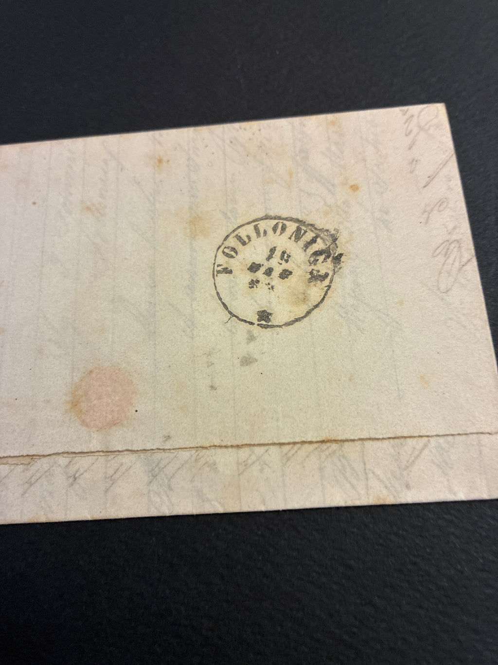 Busta Storia Postale 1869 Collezione Curzio Batini Regno D'Italia Vittorio Emanuele II Francobollo 20 Centesimi Azzurro Timbro Livorno Arrivo Follonica Agente Forestale Pommei Da Collezione