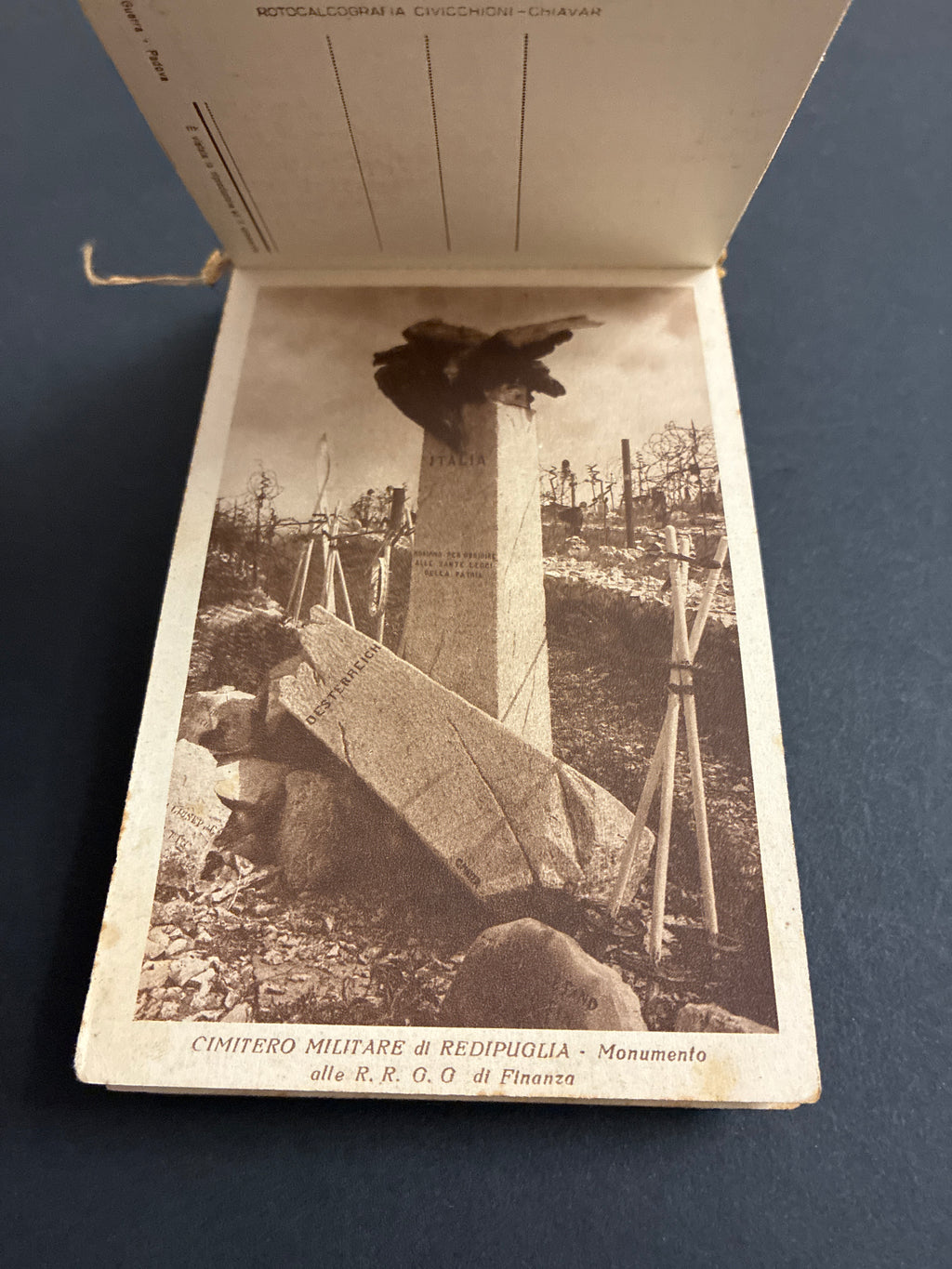 Blocco di 13 Cartoline Redipuglia Cimitero Invitti 3 Armata WWI - Senza Copertina con Difetti