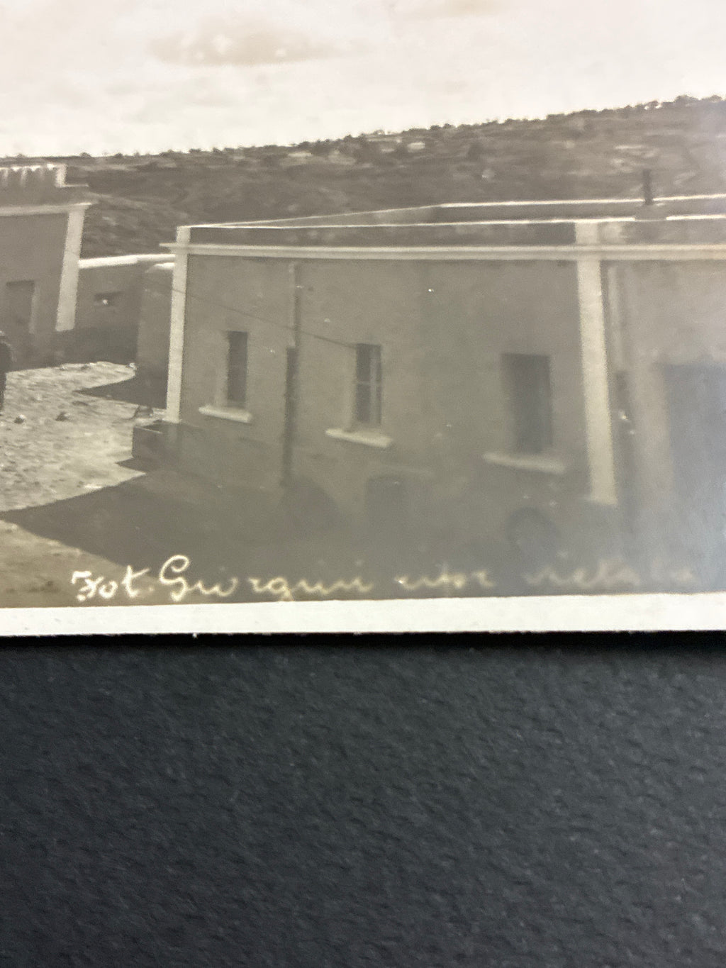 Foto Epoca Libia Garian Interno Del Castello Forte E Stazione Radio Con Soldati Autocarri E Timbri Ministero Colonie