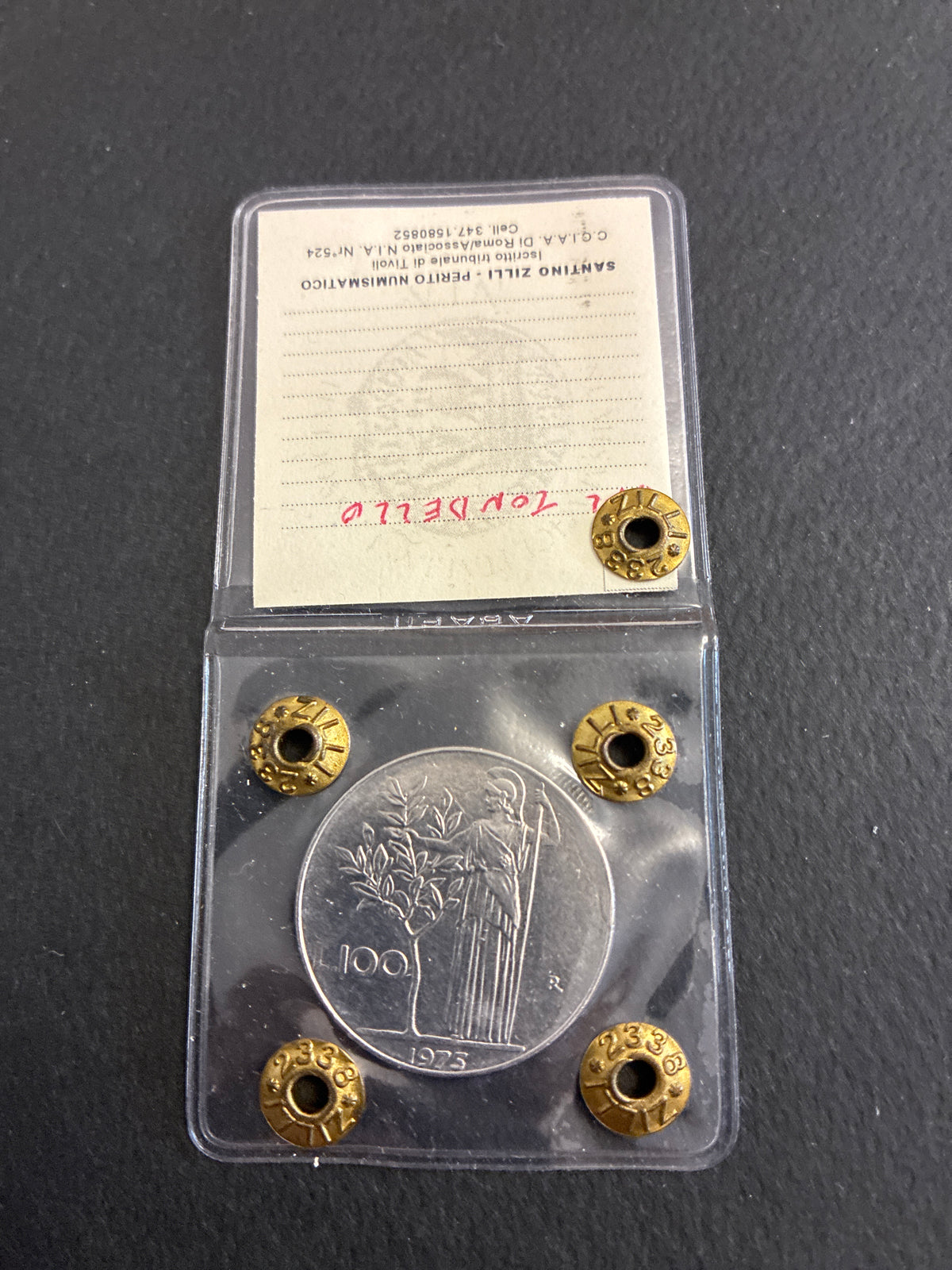 100 Lire 1975 Minerva con Eccesso di Metallo sul Bordo Periziata SPL