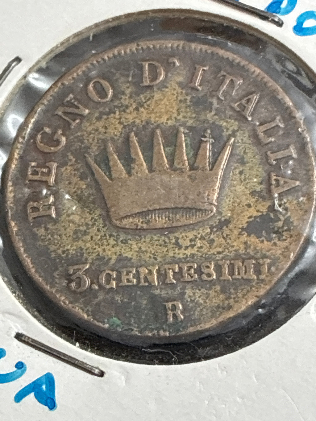 3 centesimi 1808 Bologna Moneta del Regno d'Italia di Napoleone I classificata Non Comune