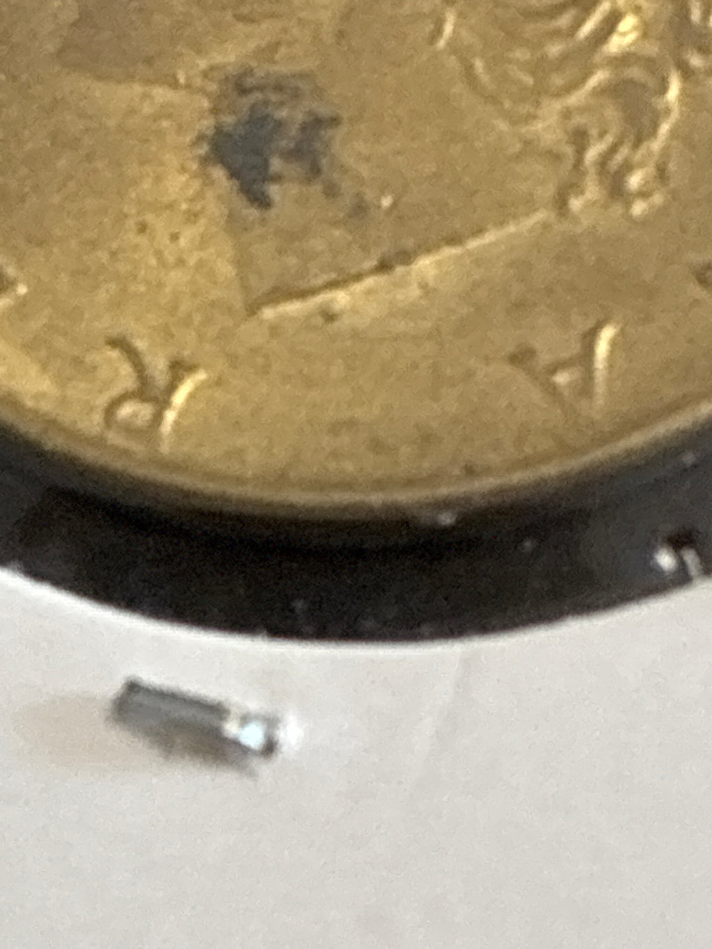Moneta 20 Lire 1981 con errore di conio (1/2 luna sotto il collo) in oblò collezionistico.