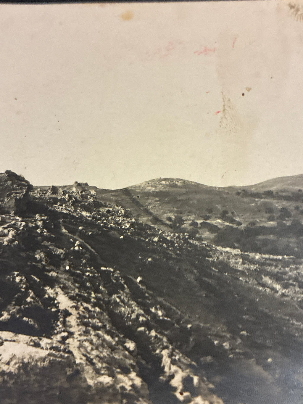 Fotocartolina Epoca Libia Italiana Tripoli Fortificazioni Rocciose Avamposto - Fotografo G. Pucci Rarap