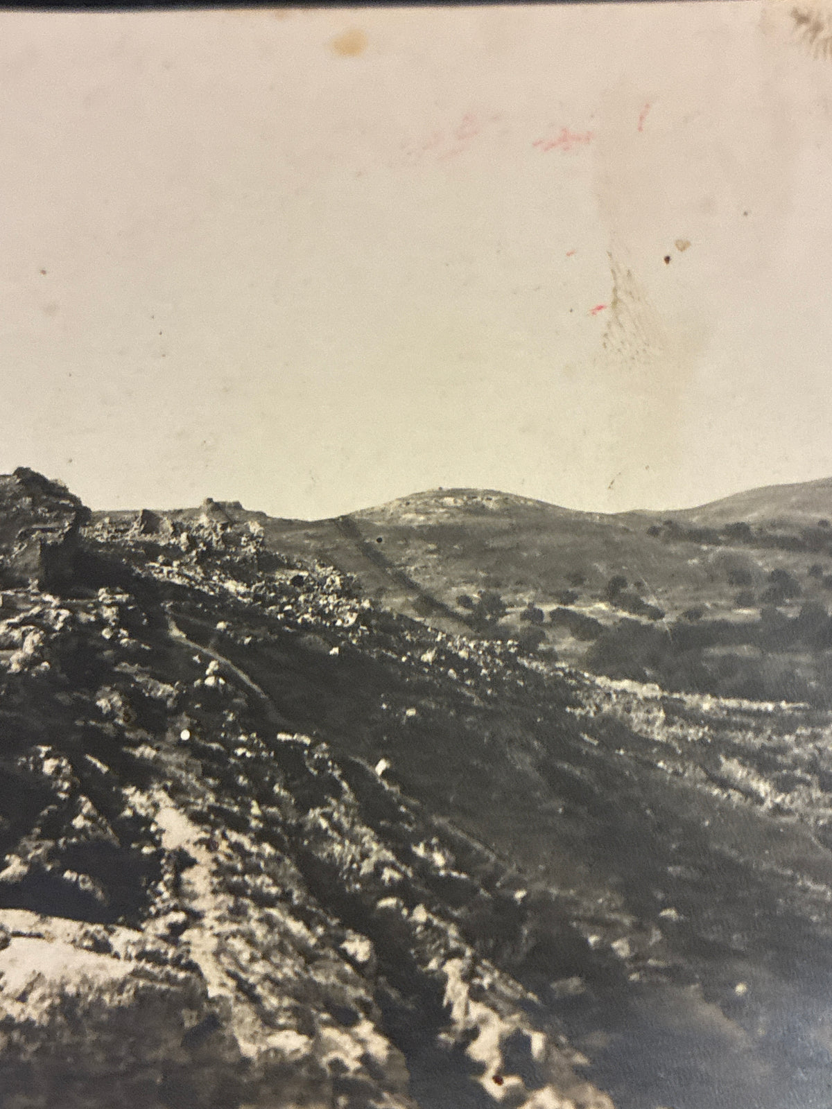 Fotocartolina Epoca Libia Italiana Tripoli Fortificazioni Rocciose Avamposto - Fotografo G. Pucci Rarap