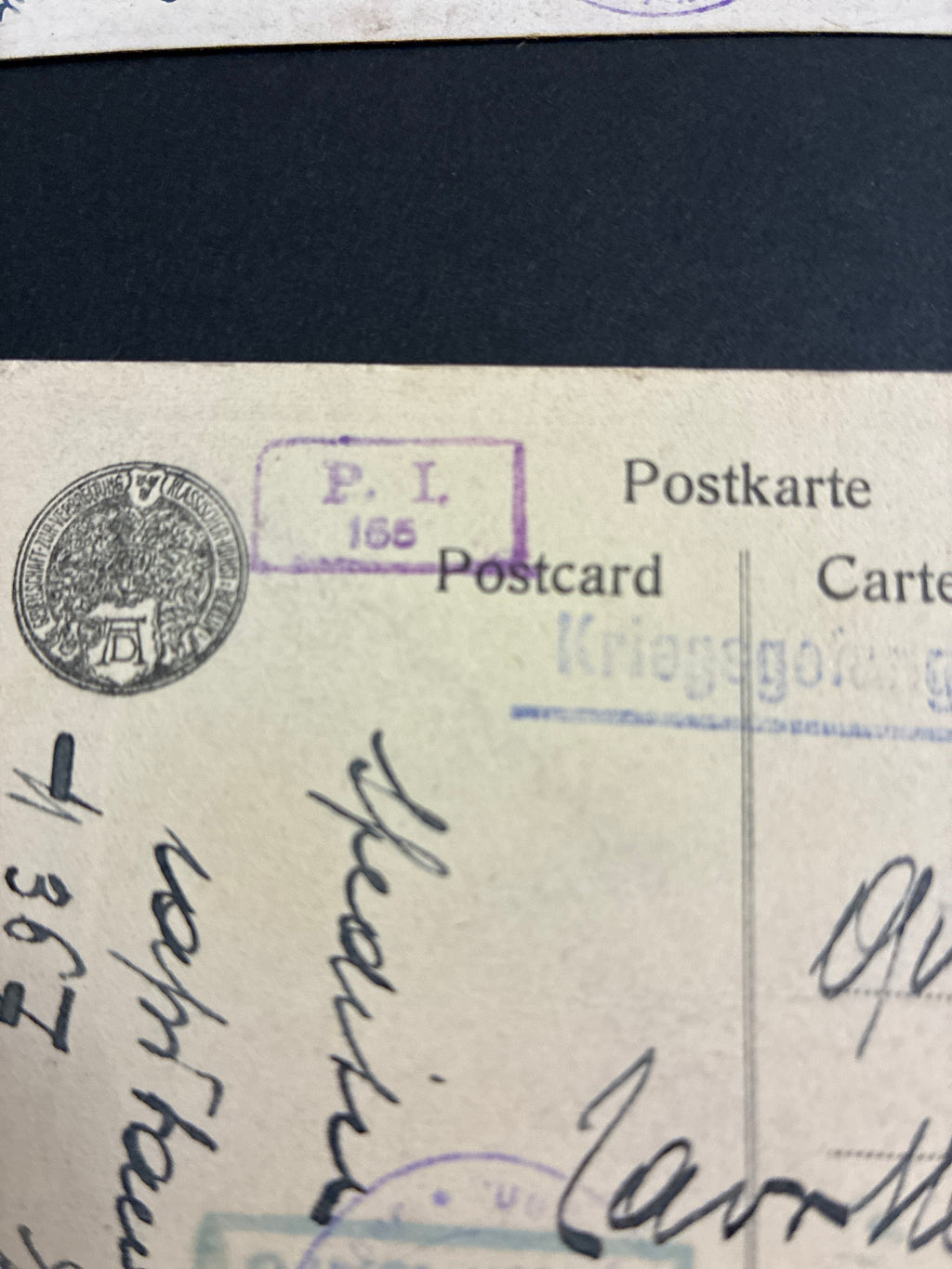Lotto 6 cartoline Prima Guerra Mondiale prigioniero di guerra Capitano Cesare Torino campo Ellwangen (Germania) 1918