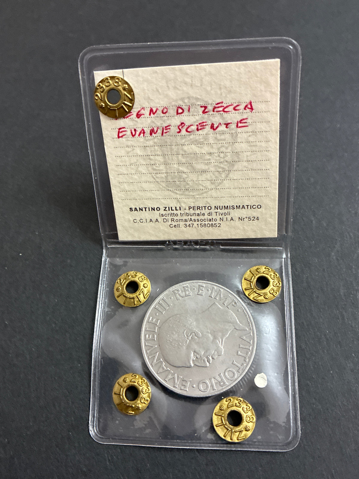 1 Lira 1942 XX Impero Asse Ruotato 45° Periziata Rara