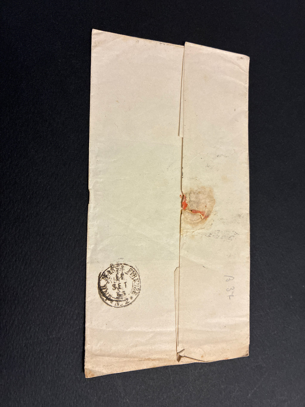 1863 - Lettera da Pistoia a Firenze con Ambulante al retro