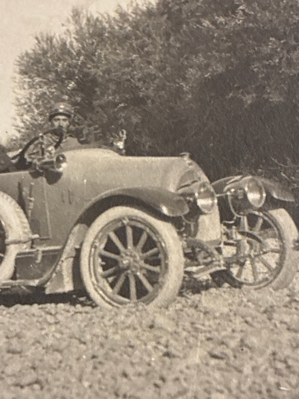 Foto Epoca Autovettura Militare Fiat 4 con il Duca d'Aosta Emanuele Filiberto al Fronte