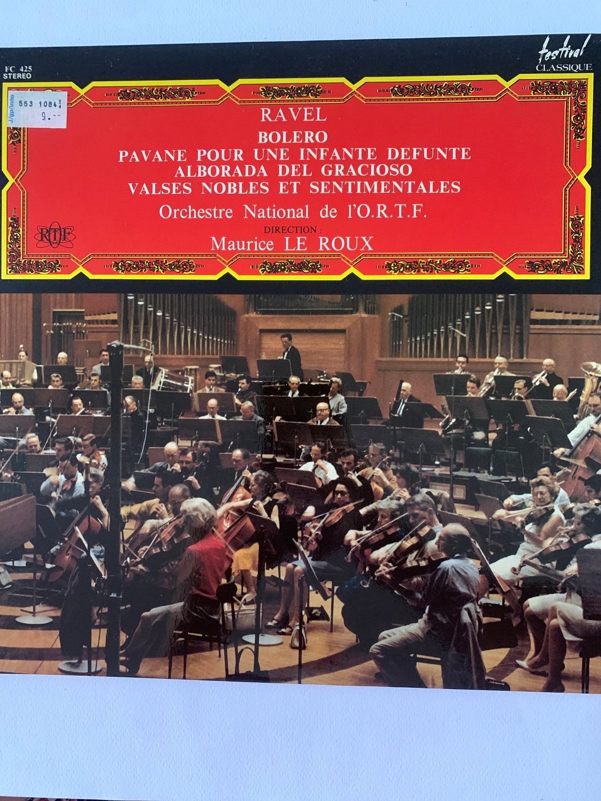 RAVEL Bolero / Pavane - Maurice LE ROUX / Orchestre ORTF - LP Festival Classique