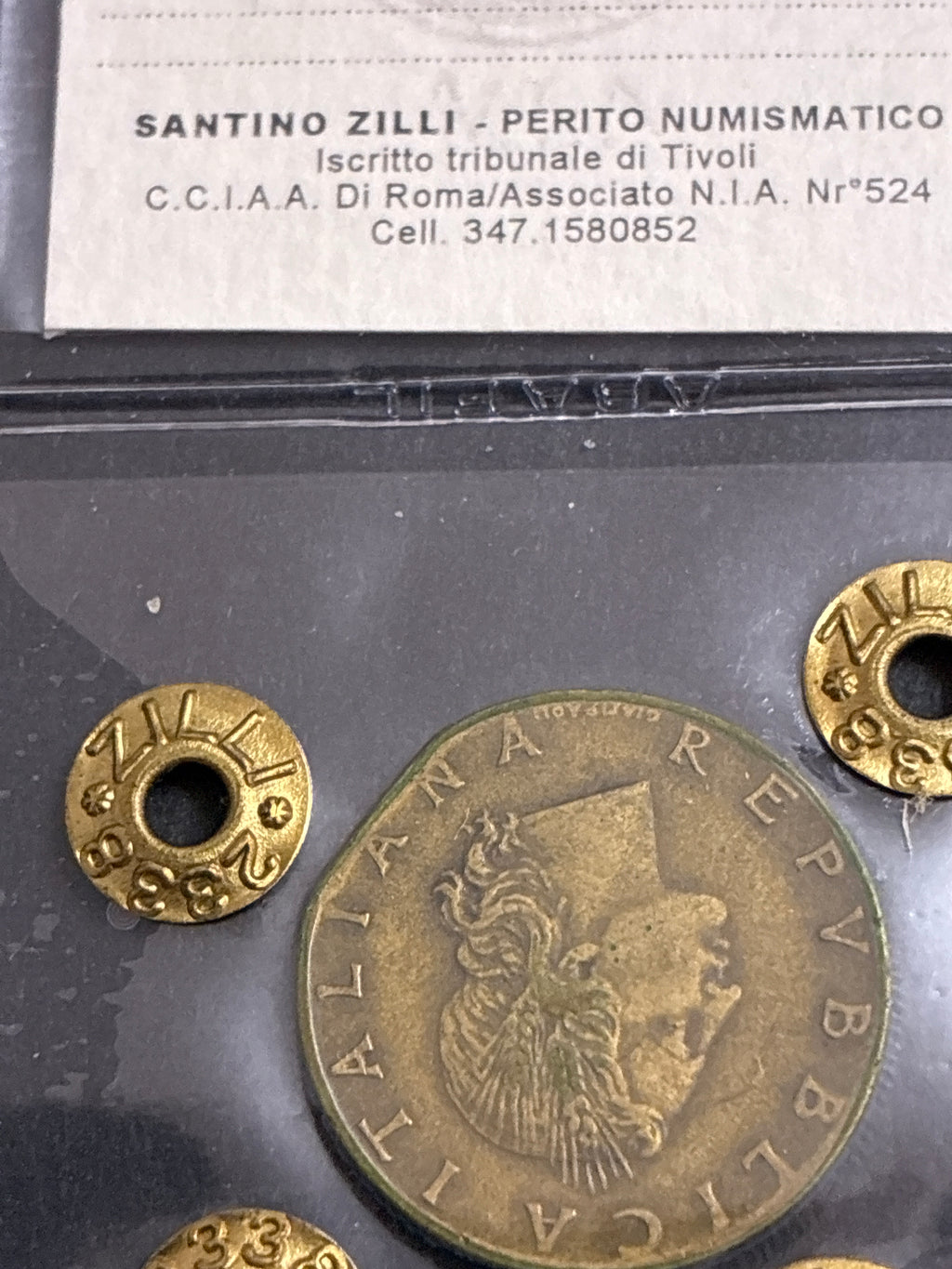 20 lire 1958 periziate "Tondello Tranciato Nord-Est" - Errore di Coniazione Raro