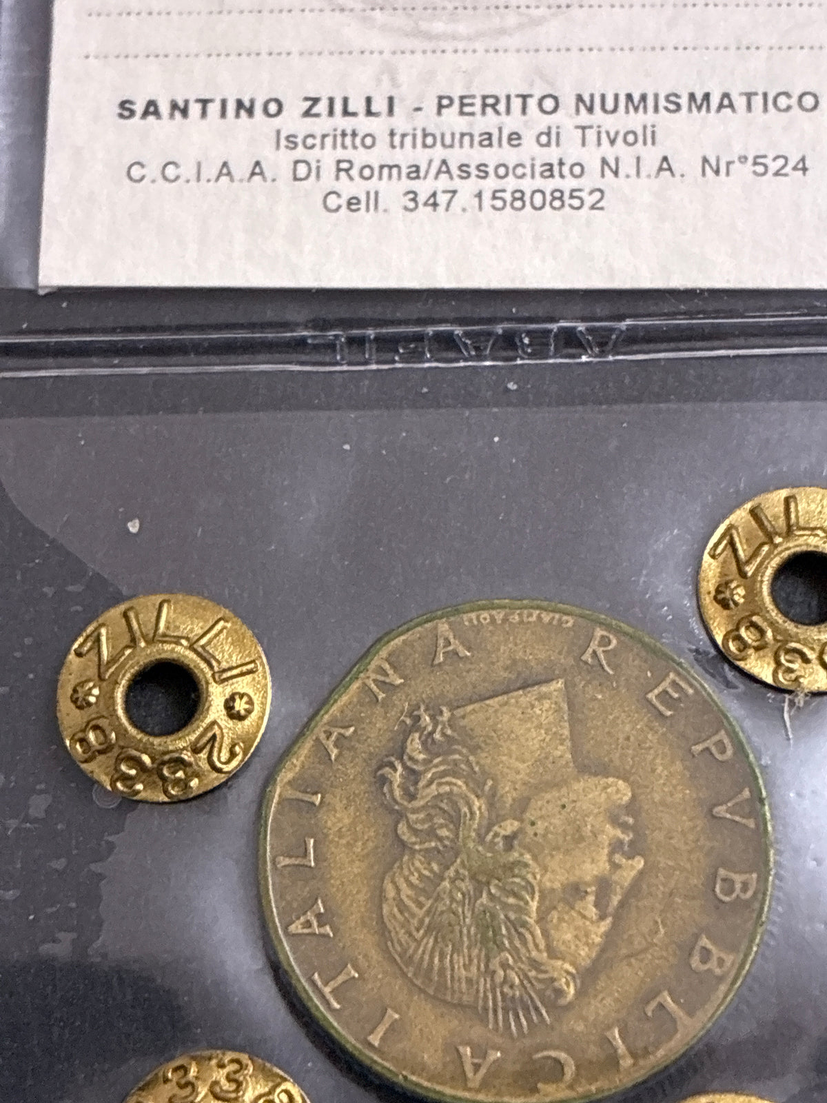 20 lire 1958 periziate "Tondello Tranciato Nord-Est" - Errore di Coniazione Raro