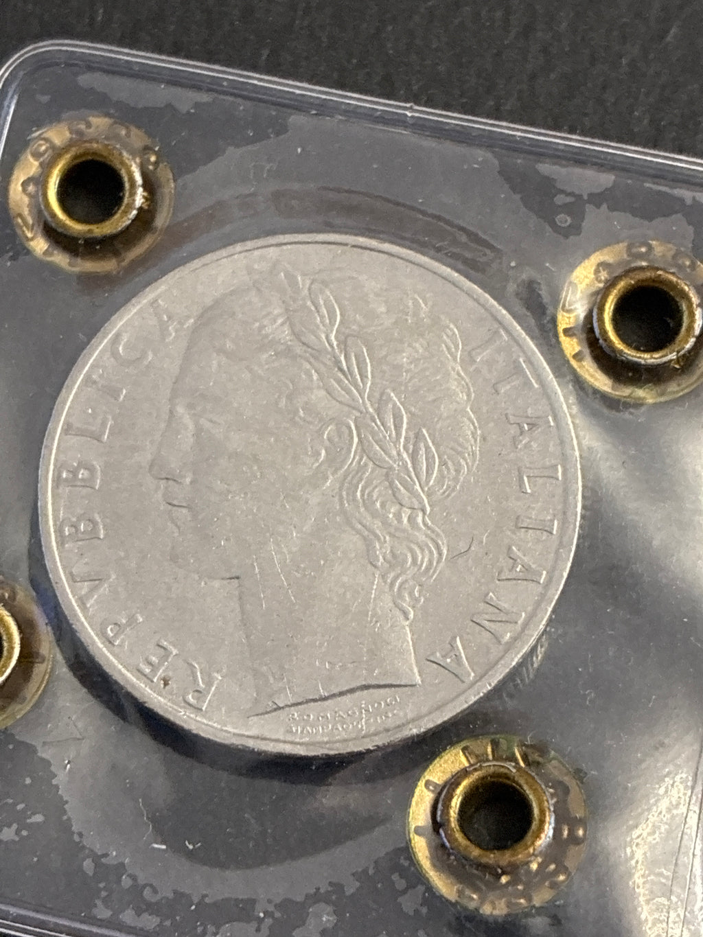 100 Lire 1964 Minerva Rara con Errore Asse Ruotato 40° Periziata