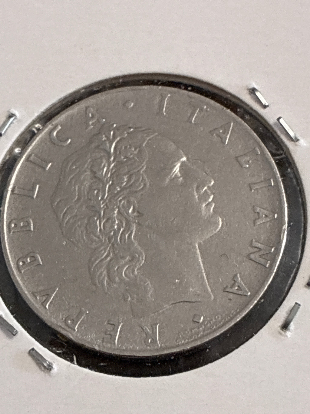 50 LIRE 1965 VULCANO - ERRORE DI CONIAZIONE: ASSE RUOTATO 330°