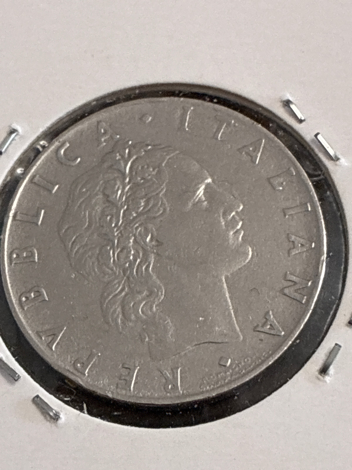50 LIRE 1965 VULCANO - ERRORE DI CONIAZIONE: ASSE RUOTATO 330°