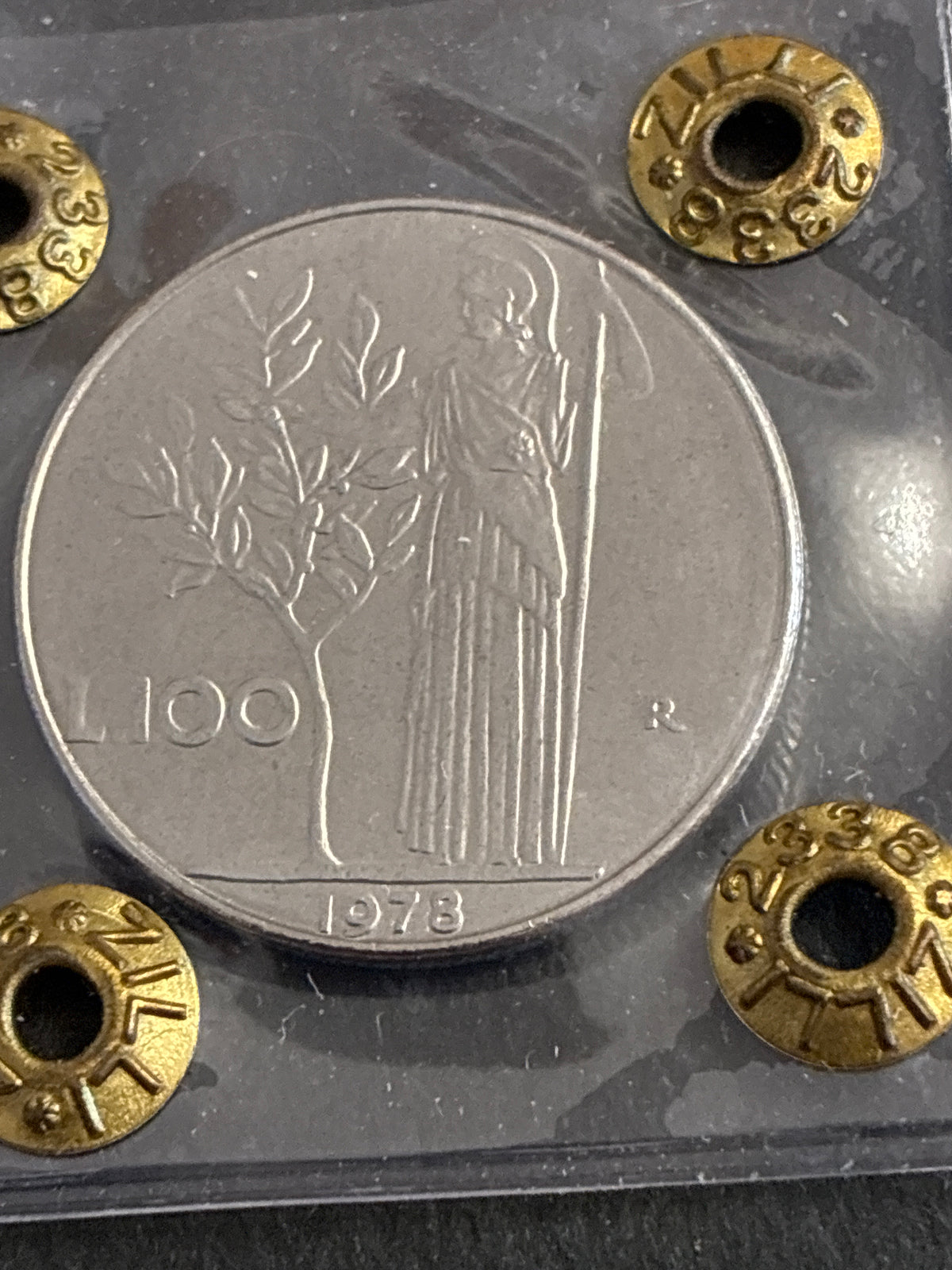 100 Lire 1978 "Minerva" Errore Asse Ruotato 30° in Perizia SPL