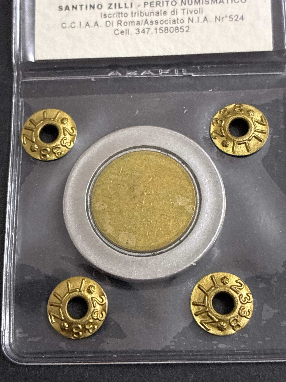 500 lire bimetallica periziata Q.FDC - "Tondello Non Coniato con Contorno Liscio" - Errore di Coniazione