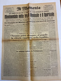 GIORNALE ORIGINALE 11 Giugno 1946 Il Momento - CRISI ISTITUZIONALE UMBERTO II DE GASPERI