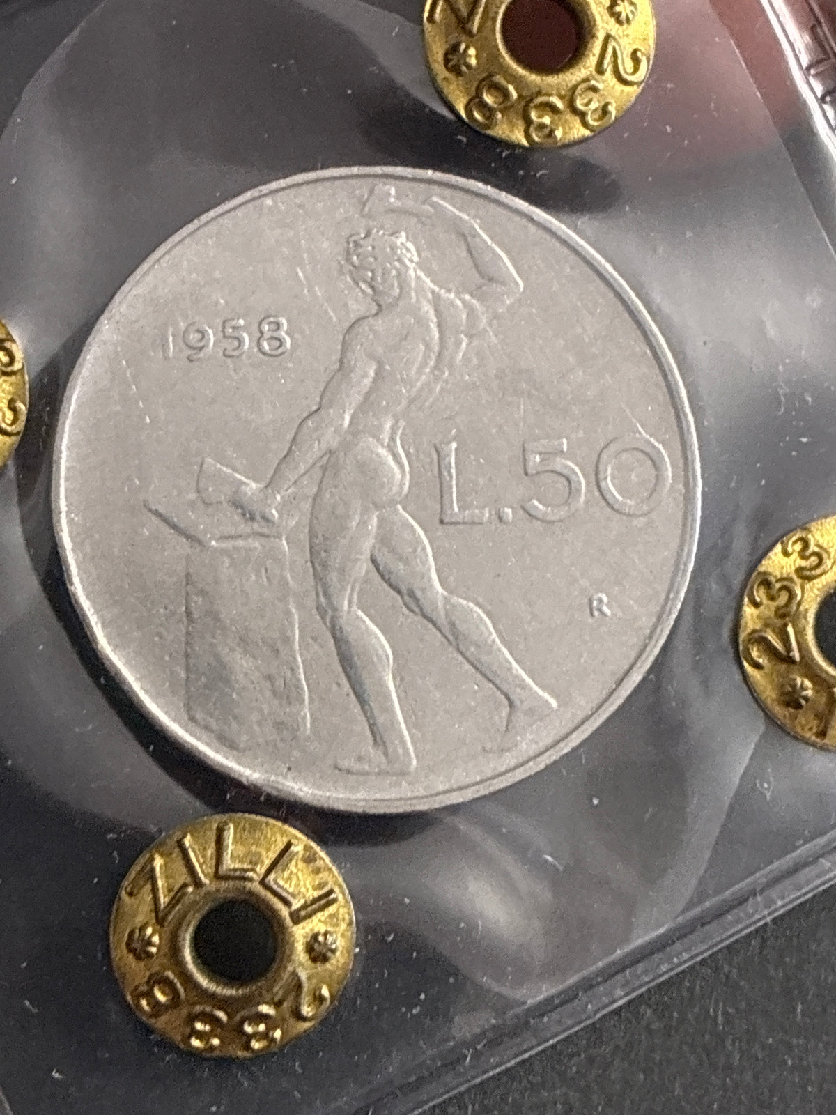 50 Lire 1958 "Vulcano" - Non Comune (NC) - Periziata