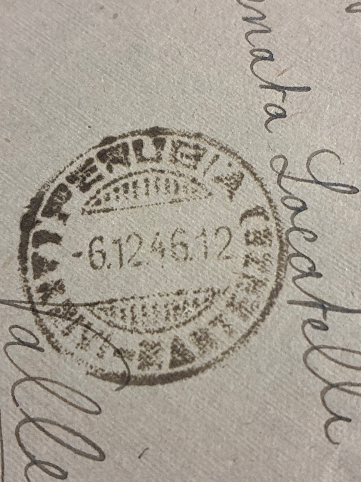 Busta espresso storica del 1946 spedita da Perugia all'ufficio postale di Vallesana (Sondrio) con affrancatura mista.