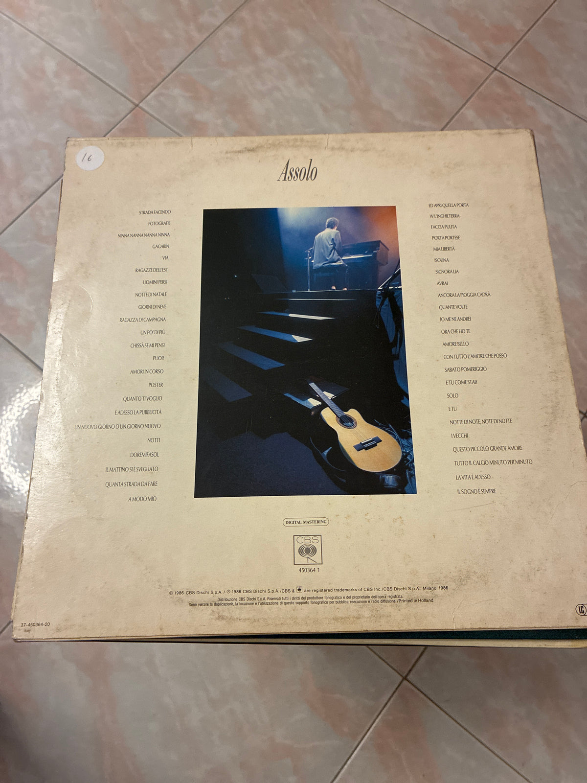 Claudio Baglioni – "Assolo" (Edizione originale in vinile triplo LP, 1986 – Etichetta CBS Records