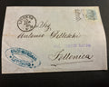 Lettera del 1868 da Livorno a Follonica affrancata con francobollo da 20 centesimi