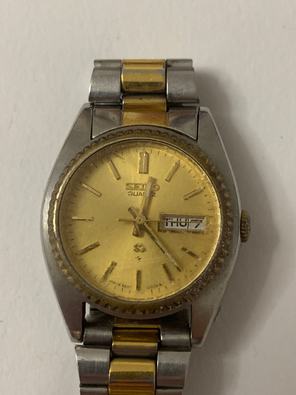 Orologio Vintage Seiko Quartz SQ Bicolore Giorno e Data