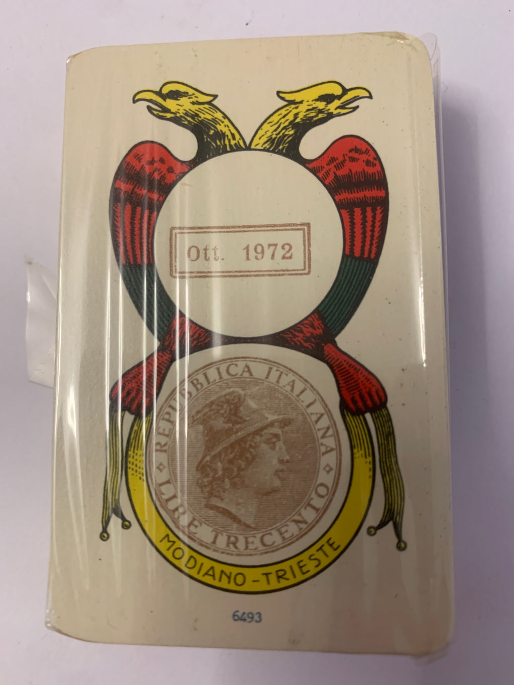 Mazzo di Carte da Gioco Vintage Modiano con Prezzo Stampato (L. 1.000)