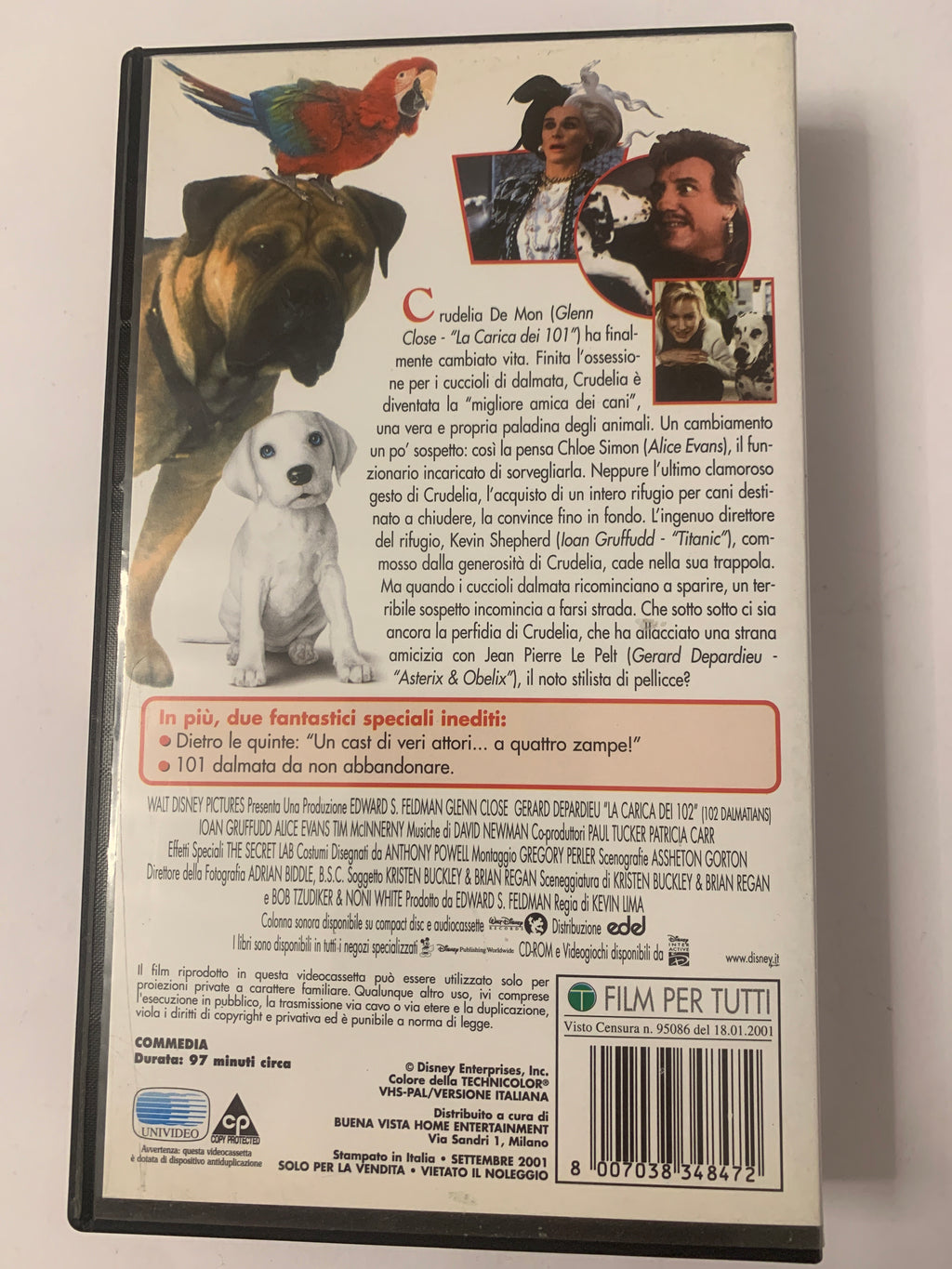 Lotto 2 VHS Disney "102 La carica dei 101" e "Pocahontas II - Viaggio nel Nuovo Mondo"