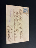 Busta 14/09/1863 Regno d'Italia 15 C. Litografico II Tipo con Transito Livorno e Lineare Batini