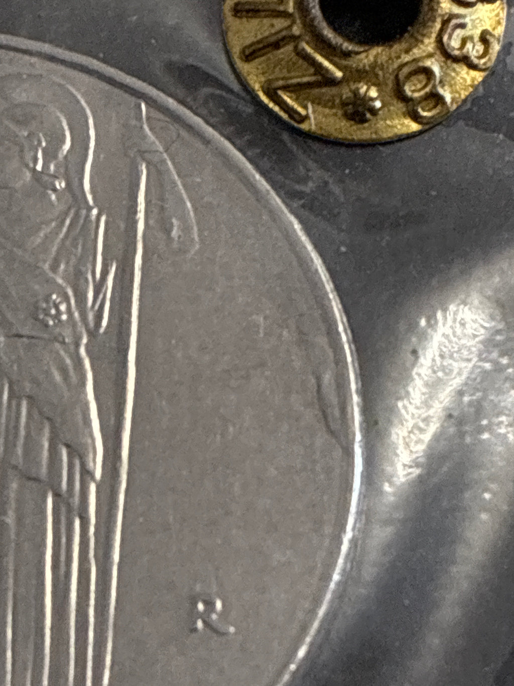 100 Lire 1975 Minerva con Eccesso di Metallo sul Bordo Periziata SPL