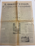 Quotidiano Storico Il Giornale d'Italia 10 Settembre 1943 Armistizio Sbarco Salerno
