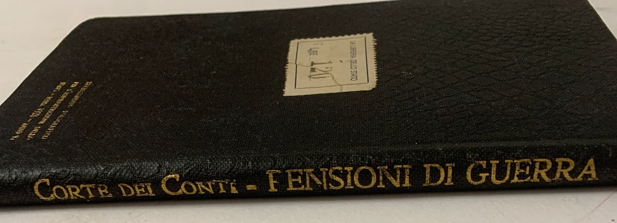 Corte dei Conti del Regno d'Italia – Pensioni di Guerra (1928 – Anno VI)