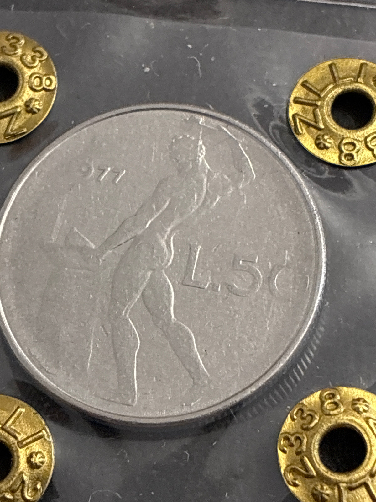 50 Lire 1977 Vulcano - Manca Numero 1 Data e Segno Zecca - Periziata BB Zilli
