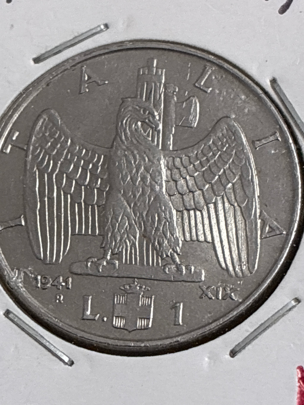 1 lira 1941 Impero Moneta in Alta Conservazione Classificata Non Comune