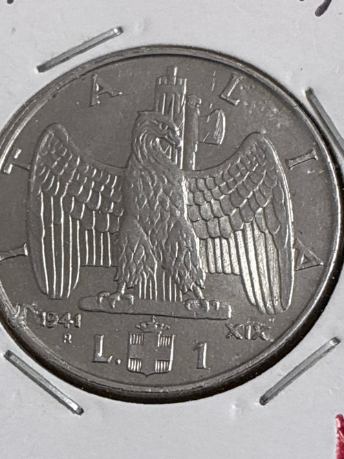 1 lira 1941 Impero Moneta in Alta Conservazione Classificata Non Comune