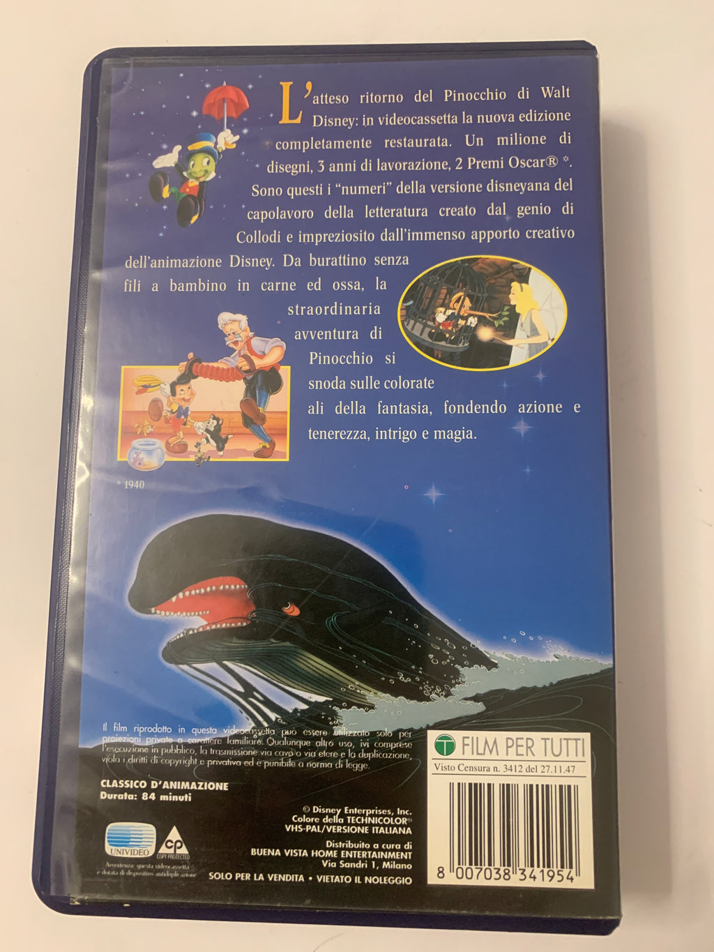 Lotto 2 VHS Classici Disney - Pinocchio e Le Avventure di Peter Pan Edizione Speciale