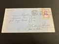 Busta Luglio 1943 Napoli Ferrovia per Montecorvino Rovella Salerno Francobollo 50c Anniversario Rossiniano Storia Postale Seconda Guerra Mondiale