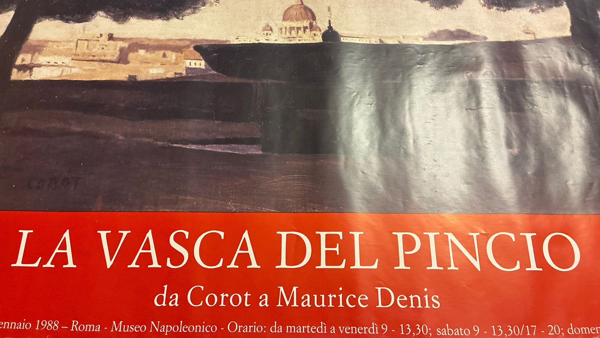 Manifesto Mostra "La Vasca del Pincio" - Corot - Comune di Roma