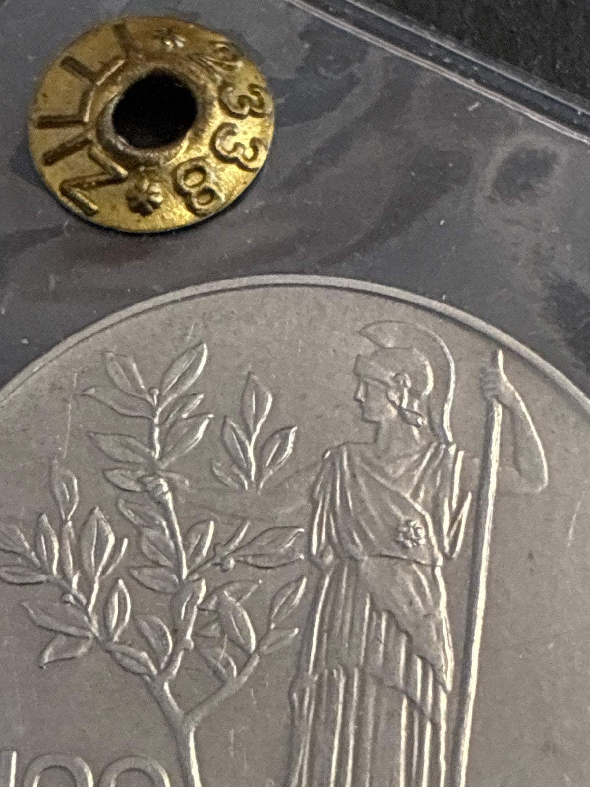 100 Lire 1966 Minerva Rara con Errore Asse Ruotato 35° Periziata SPL