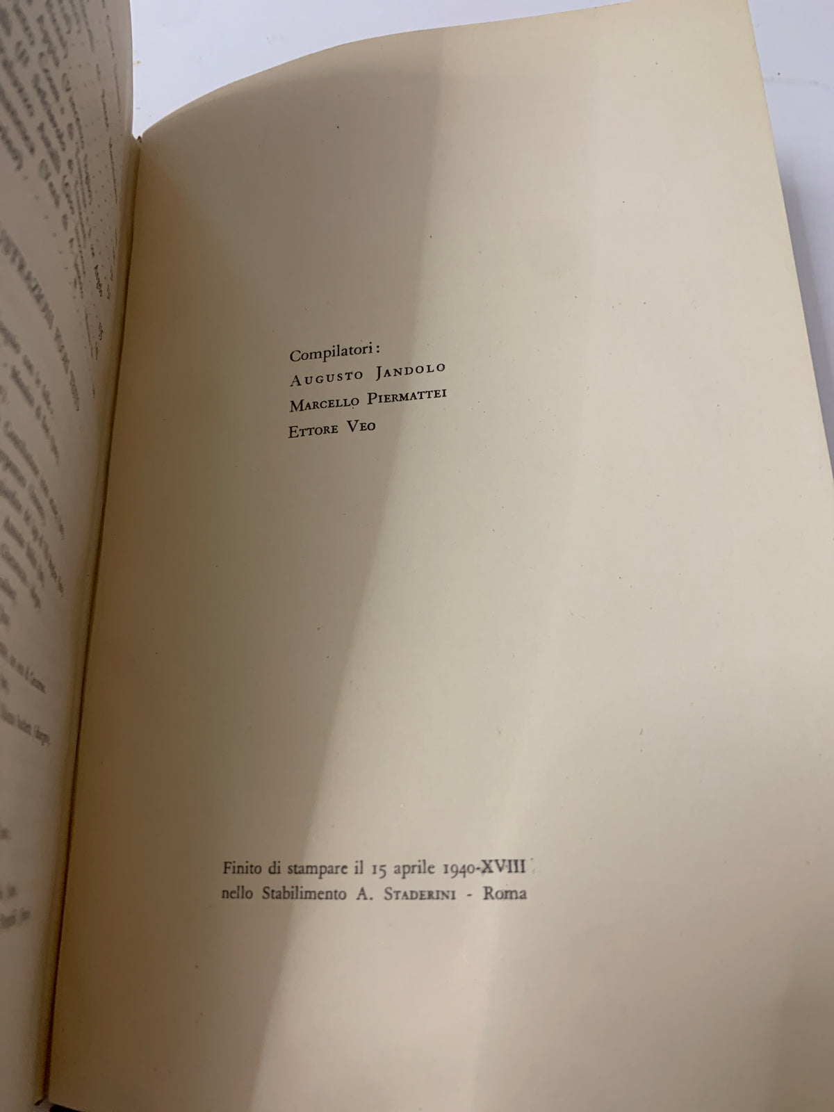 Strenna dei Romanisti Natale di Roma 1940 XVIII Era Fascista - Prefazione Bottai Staderini Editore