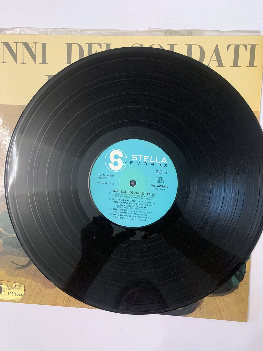Inni Dei Soldati D'Italia – Corpo Musicale Dell'Aeronautica Militare Italiana, Alberto Di Miniello (LP, Stella Records LPS 6038)
