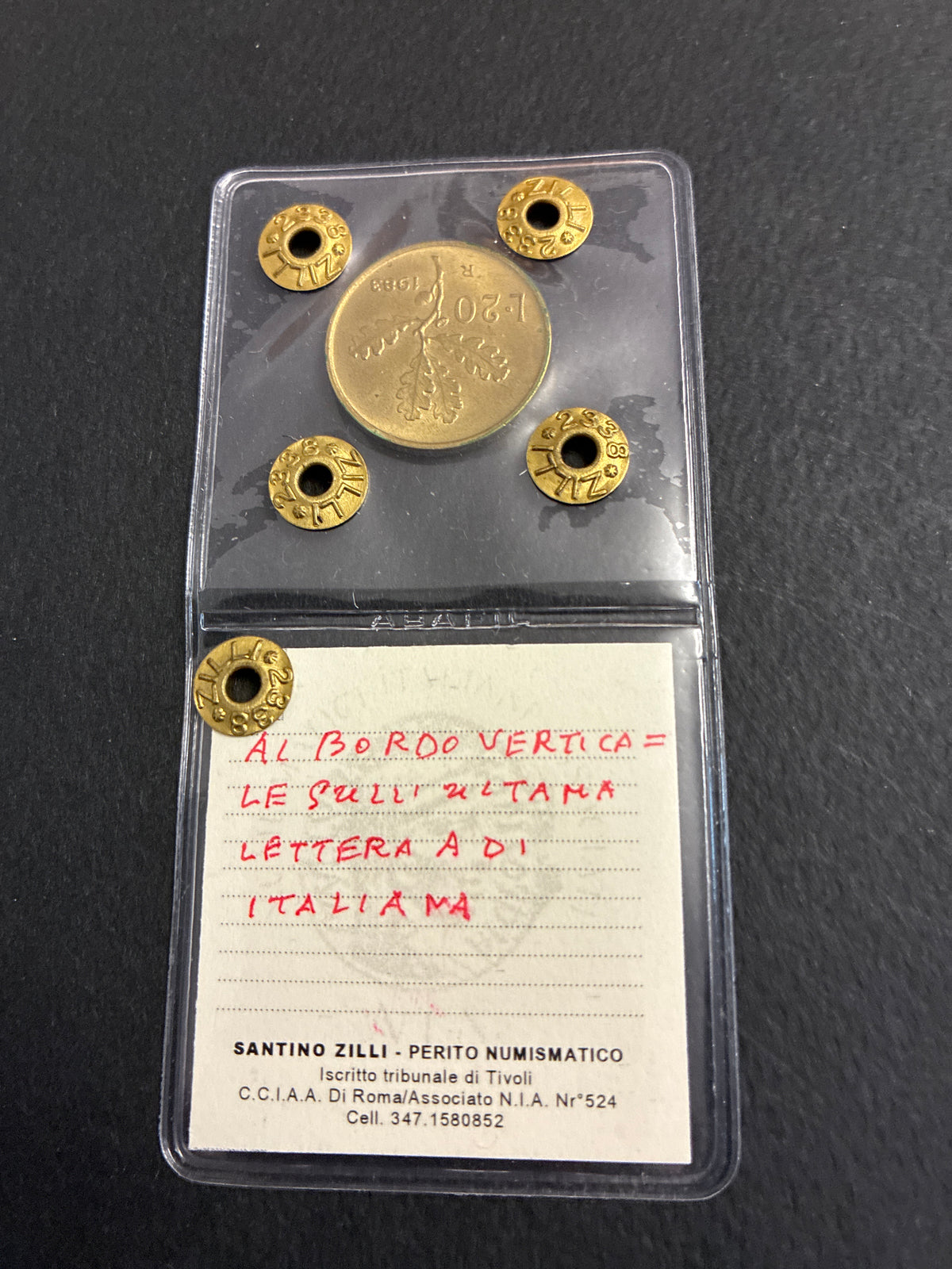 Moneta da 200 Lire 1983 Periziata Zilli - Errore di Conio: Riga di Metallo in Rilievo dal Collo al Bordo Verticale Q.FDC