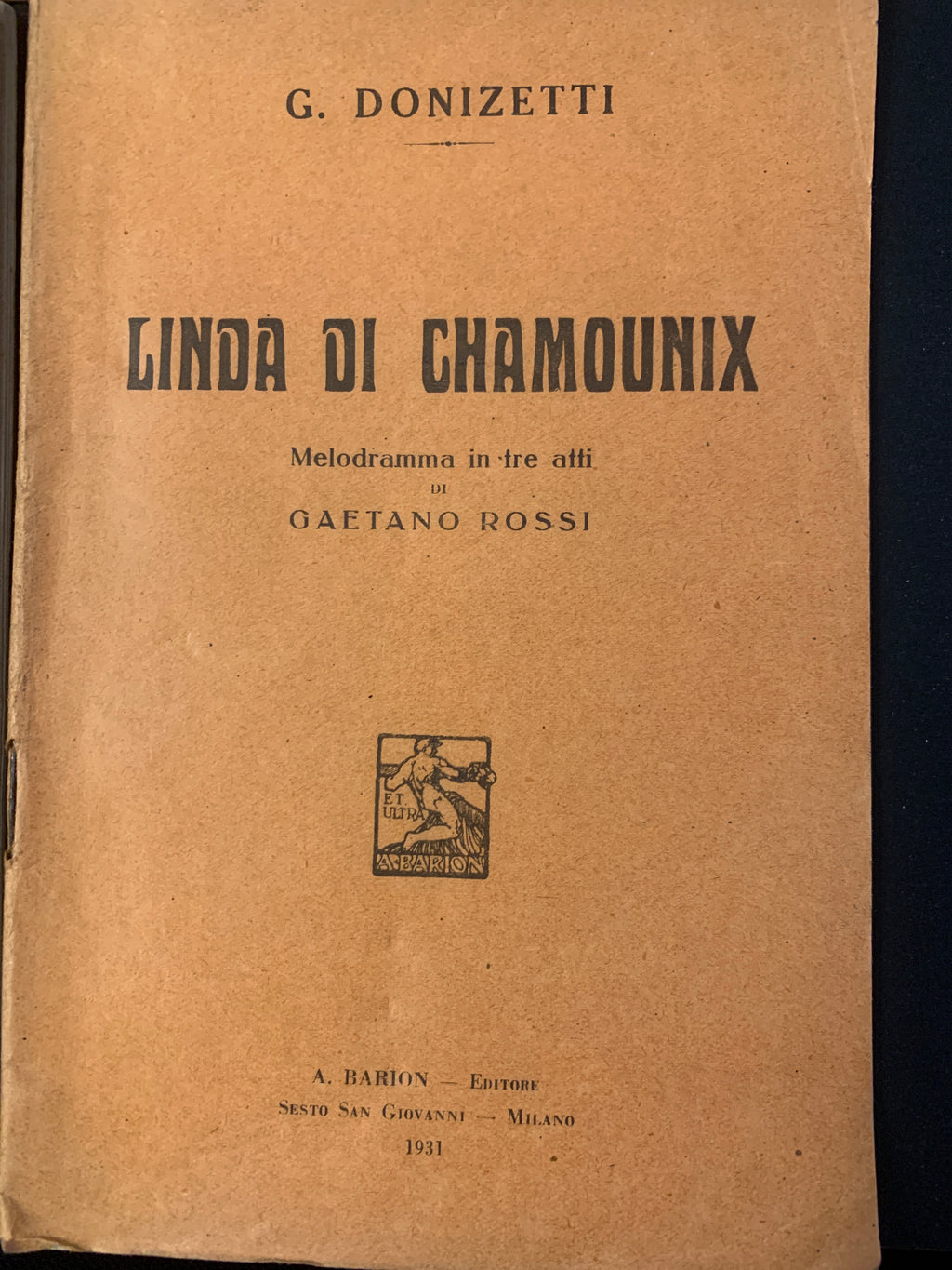 Lotto 4 Libretti d'Opera Lirica D'Epoca Verdi Donizetti La Traviata Trovatore Favorita