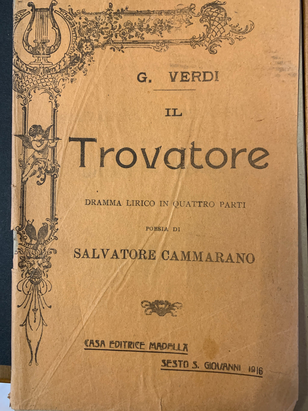Lotto 4 Libretti d'Opera Lirica D'Epoca Verdi Donizetti La Traviata Trovatore Favorita
