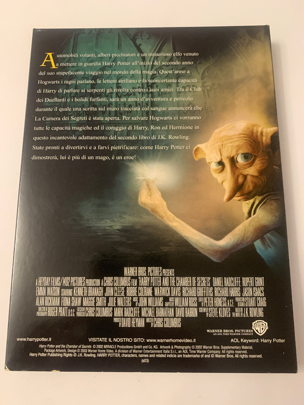 Lotto 4 DVD Harry Potter: La Camera dei Segreti Digipak, Prigioniero di Azkaban, Calice di Fuoco, Ordine della Fenice