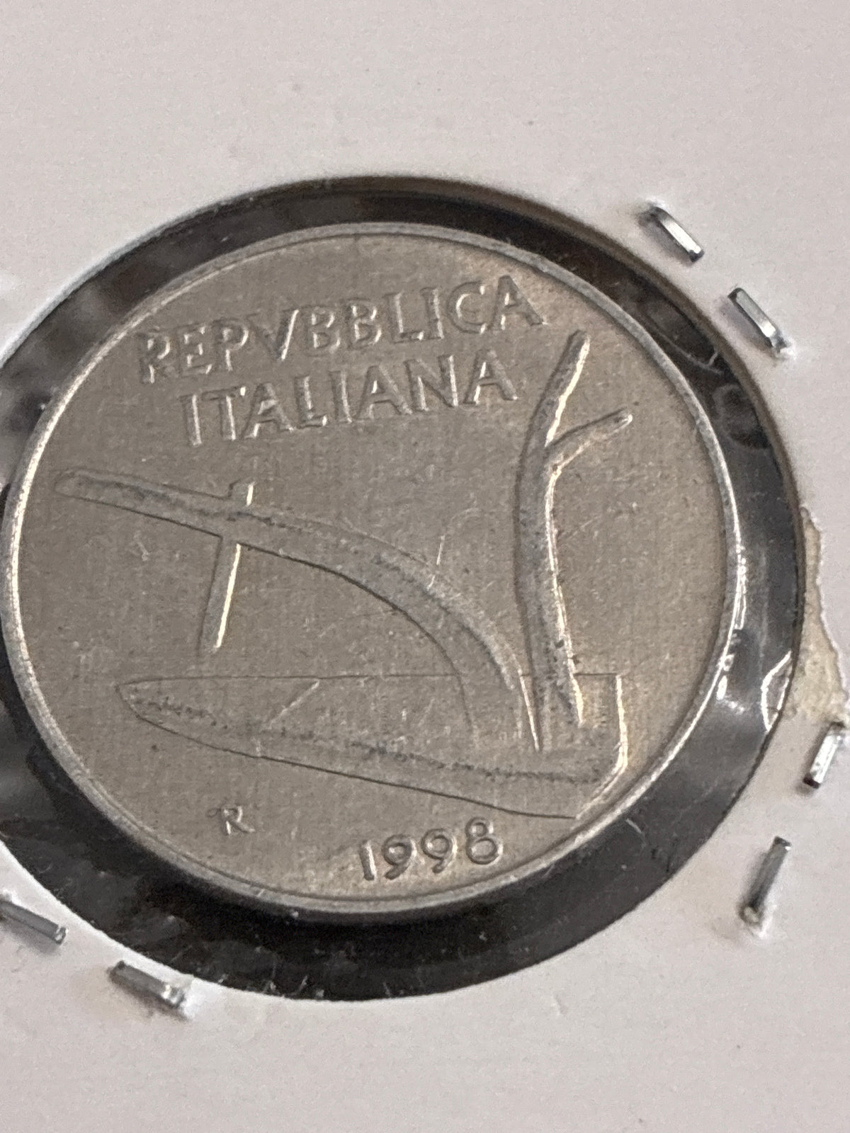 10 lire del 1998 Spighe variante numismatica con ariste e spighe lunghe nc