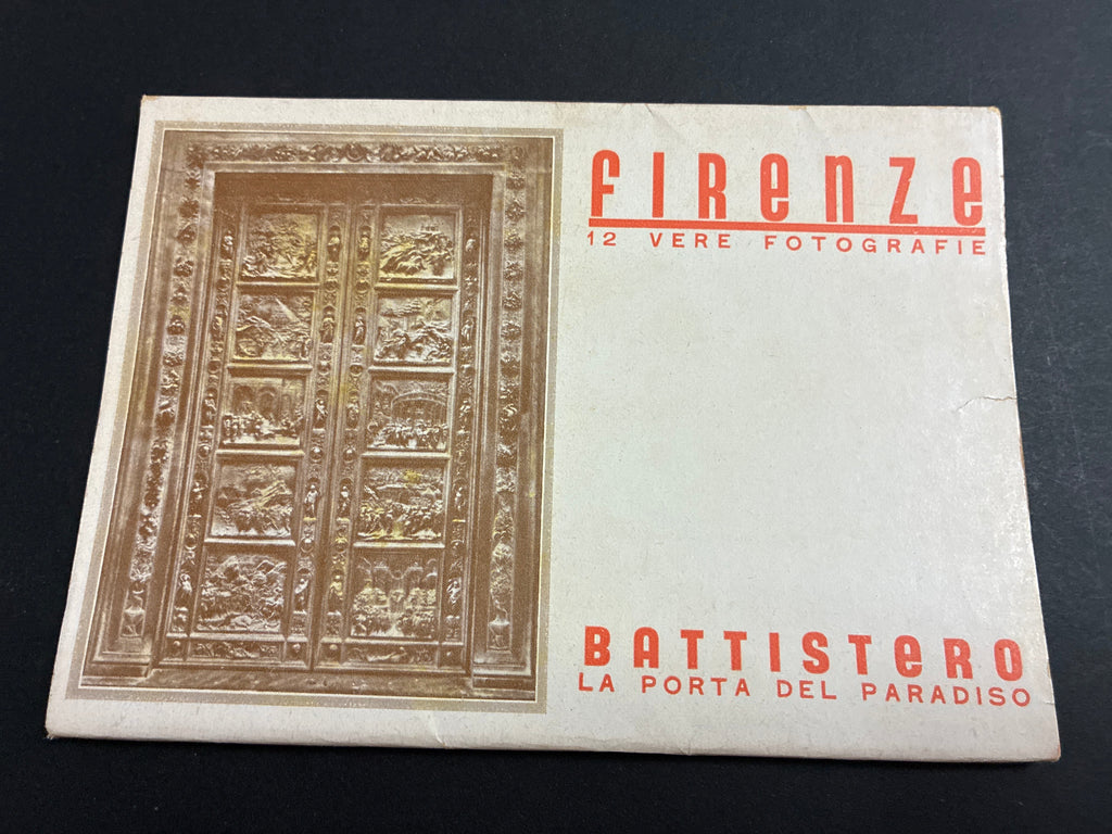 Libretto Souvenir Vintage "Firenze - 12 Vere Fotografie" Edizioni Ugo Mugnaini / Fotocelere Torino - Il Battistero e La Porta del Paradiso, Anni '30/'50 (Completo)